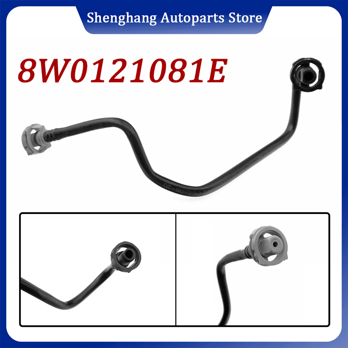 8W0121081E Engine Crankcase Breather Hose Radiator Overflow Coolant Pipe For Audi A4 B9 A5 2019 2020-2025 2.0T