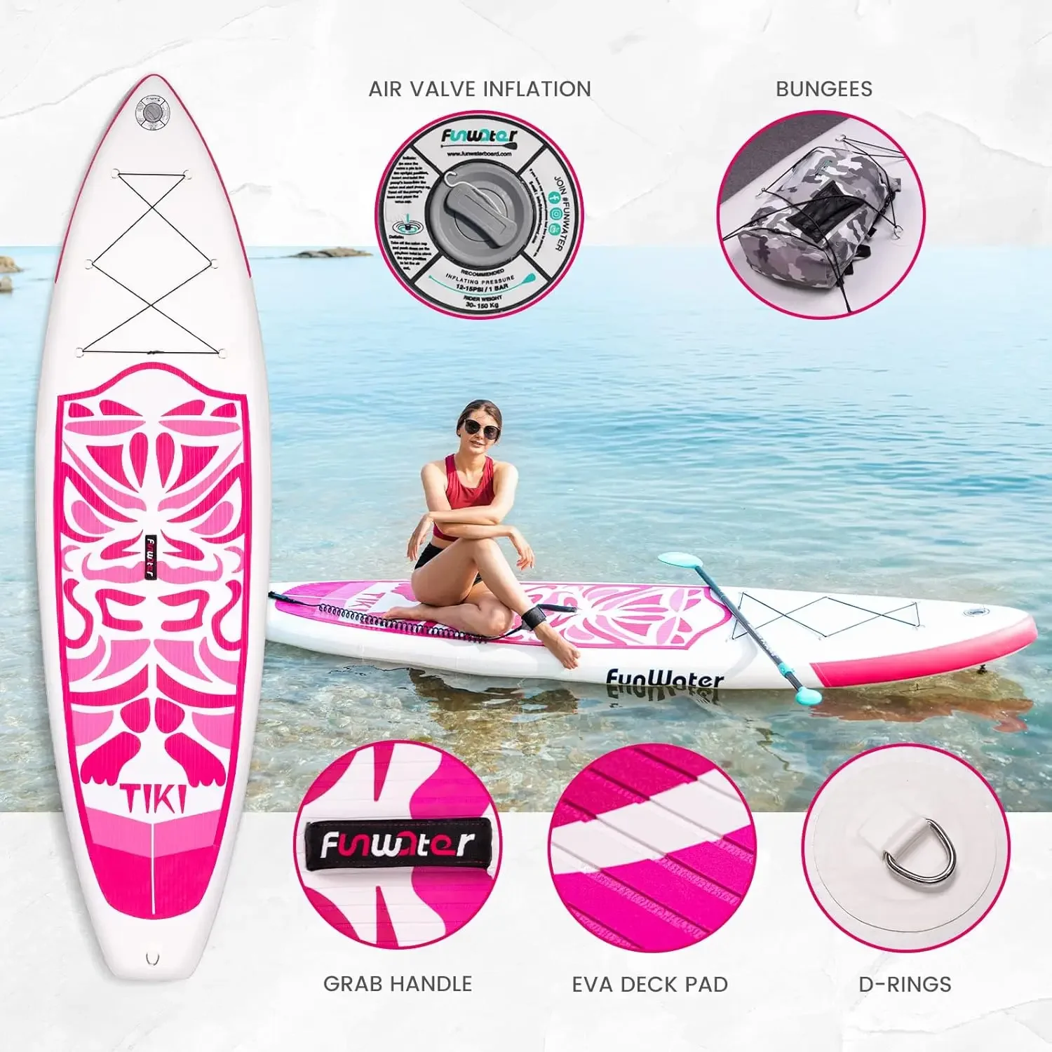 Inflatable Ultra-Light Stand Up Paddle Board for All Skill Levels with Premium SUP Paddleboard Accessories