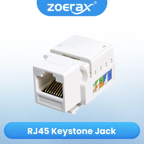 ZOERAX 10/6/2PCS RJ45 Cat6 Cat5e Keystone Jack Cat6 Acoplador de red, conector de pared Ethernet (no compatible con panel de conexión)