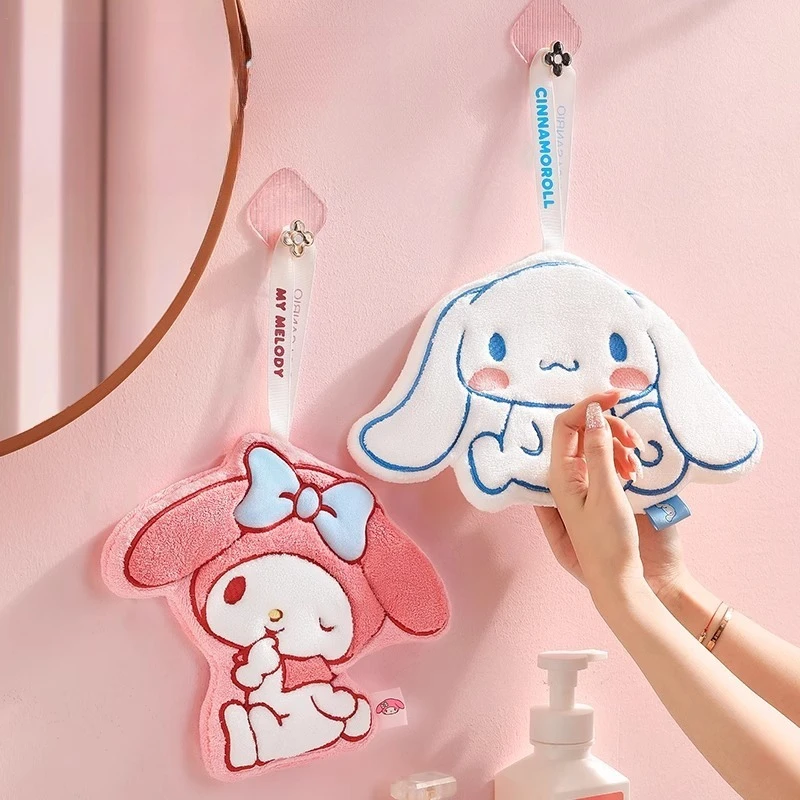 

Miniso Sanrio Coral Velvet Hand towel hanging style home cute water absorption quick-drying kitchen non-wool washing hand rag