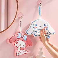 Miniso Sanrio Coral Velvet Hand towel hanging style home cute water absorption quick-drying kitchen non-wool washing hand rag