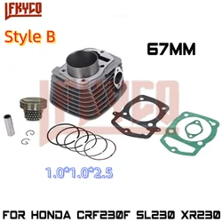 Motorcycle 67mm Engine Cylinder 235CC Piston Gasket Kit Motor for Honda CRF 230 F CRF230F XR 230 SL230 Motoblock Equipment Parts