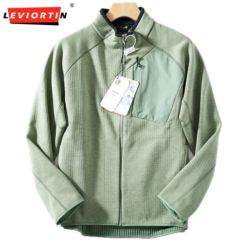 

Men's autumn lightweight quick drying stand up collar fleece 3D customized couple's jacket loose and versatile casual jacket