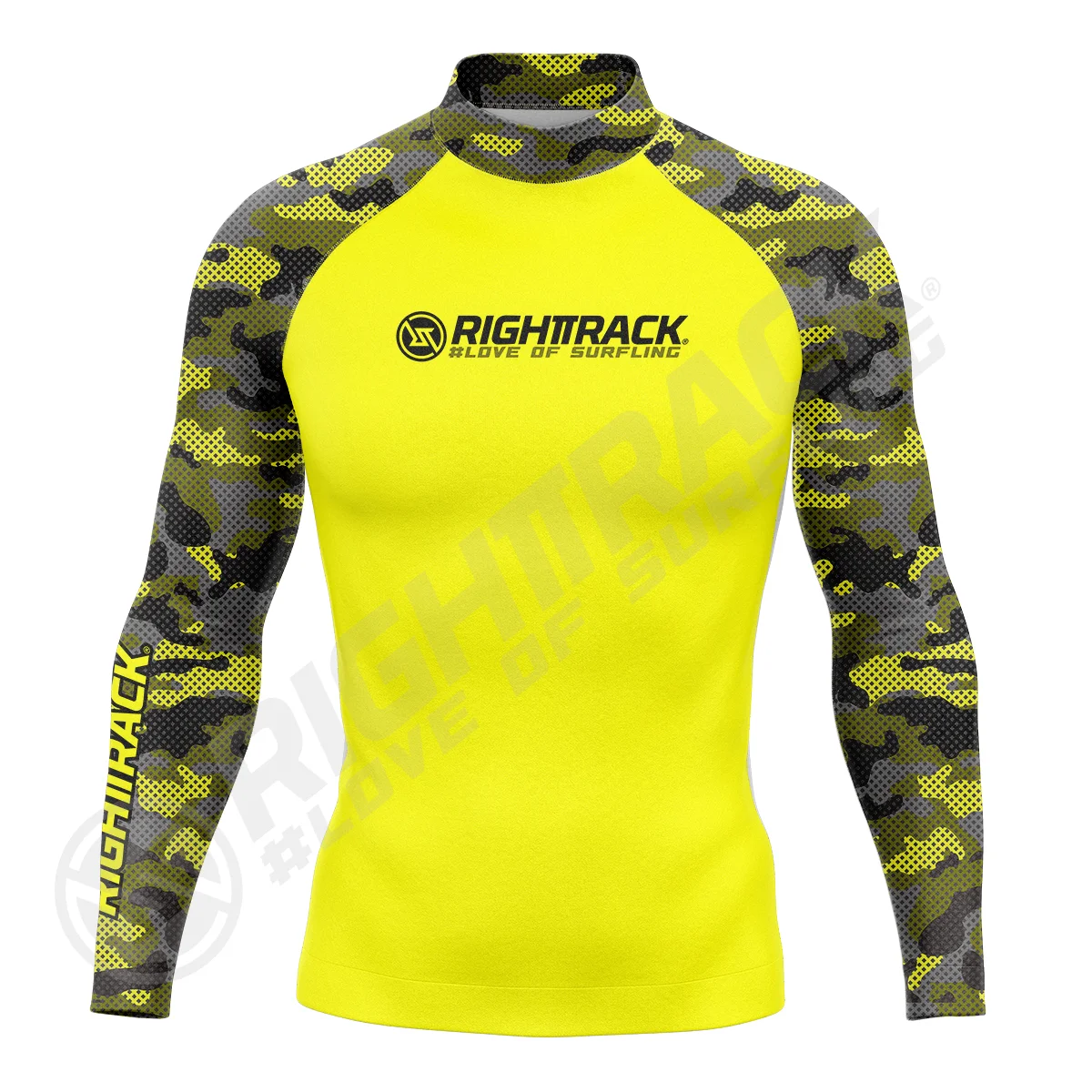 Rash Guard Men\'s Surfing Long SLeeve Shirts Lycra Surf Swimsuit Upf 50+ Performance Swimimng RIGHTTRACK Clothing