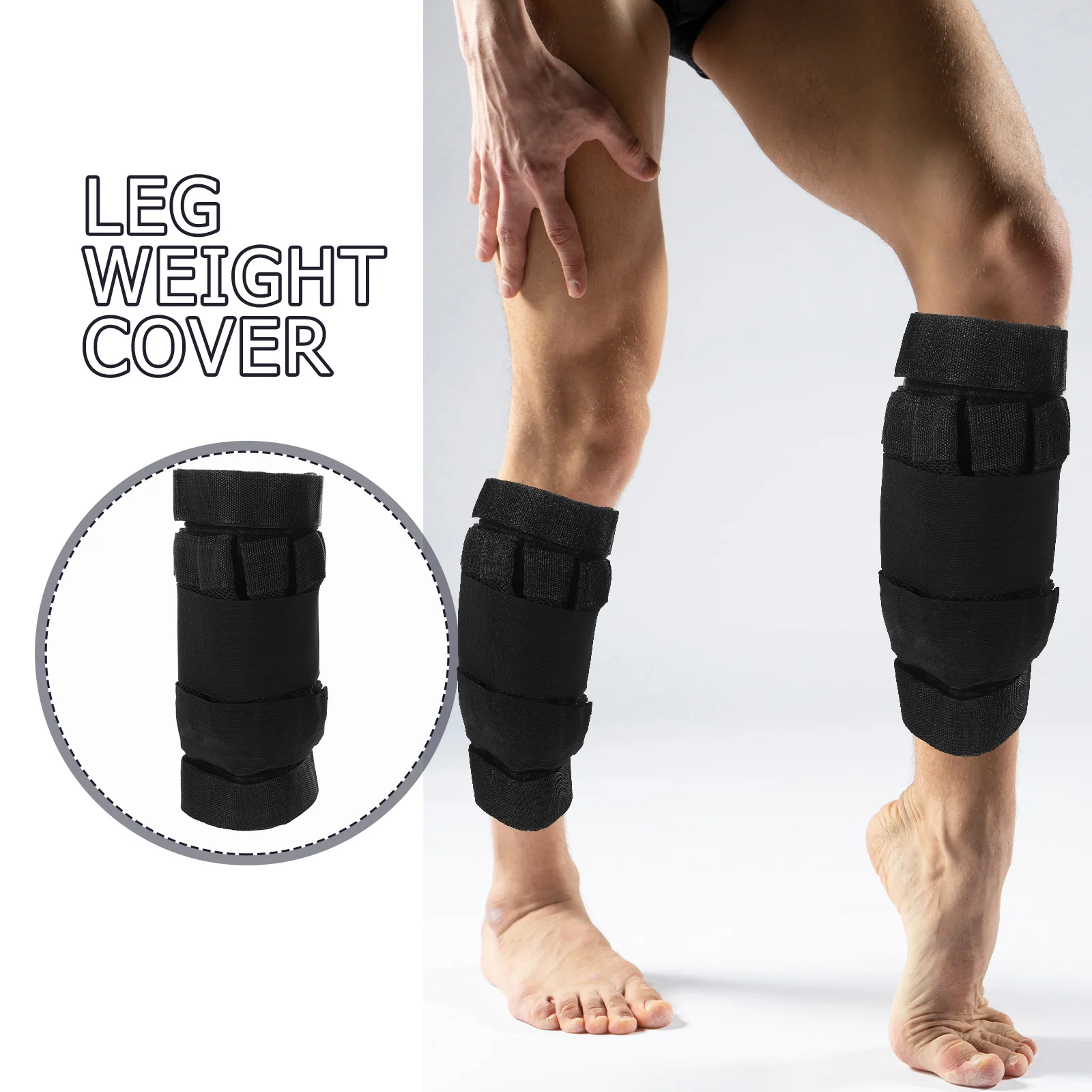 

2Pcs Ankle Weight Cover Reusable Adjustable Breathable Leg Bands for Jogging Walking Fitness Training Outdoor Running