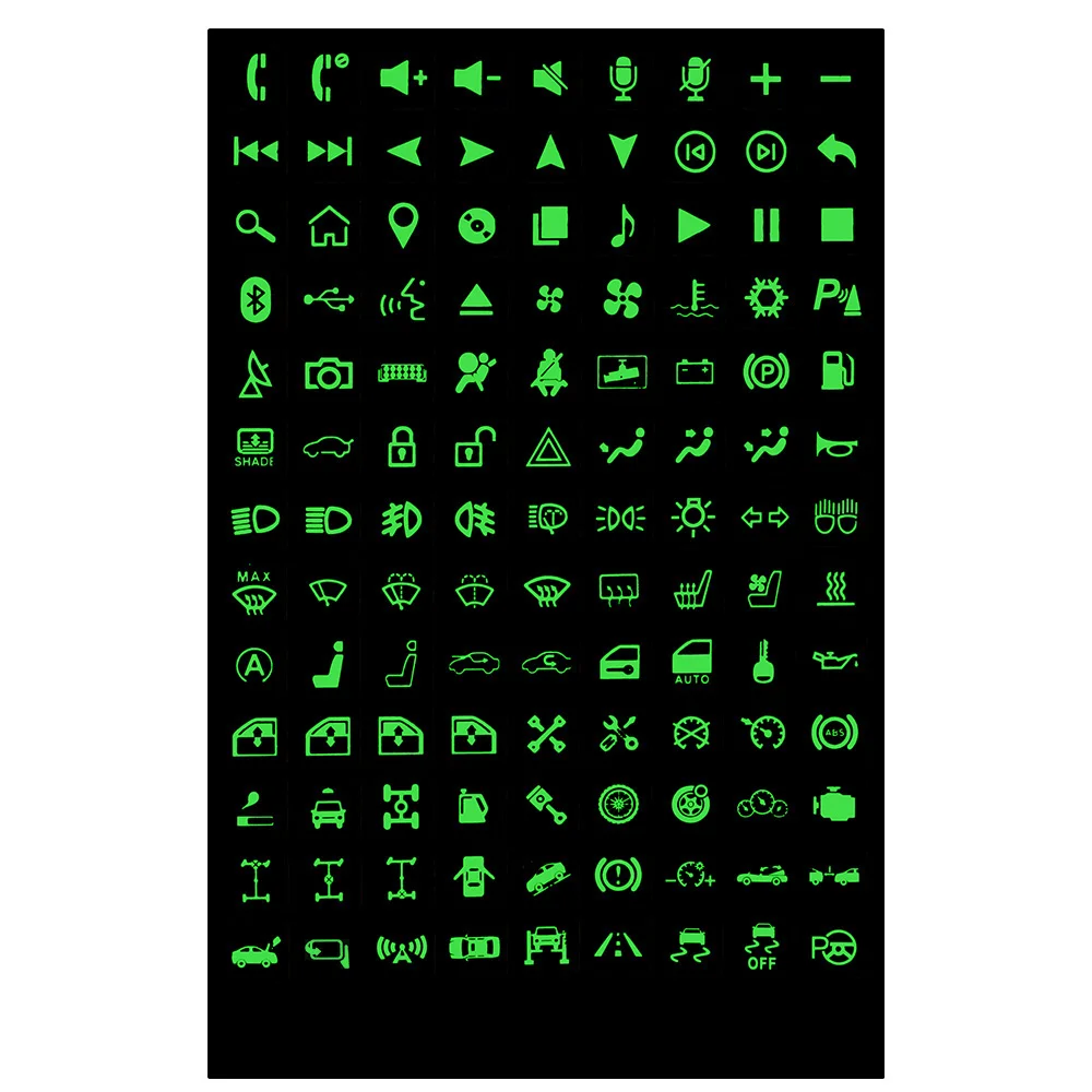 Rocker Switch Label Car Luminous Sticker Switches Relay Decoration Multi-function Button Sticker Circuit Panel Decals