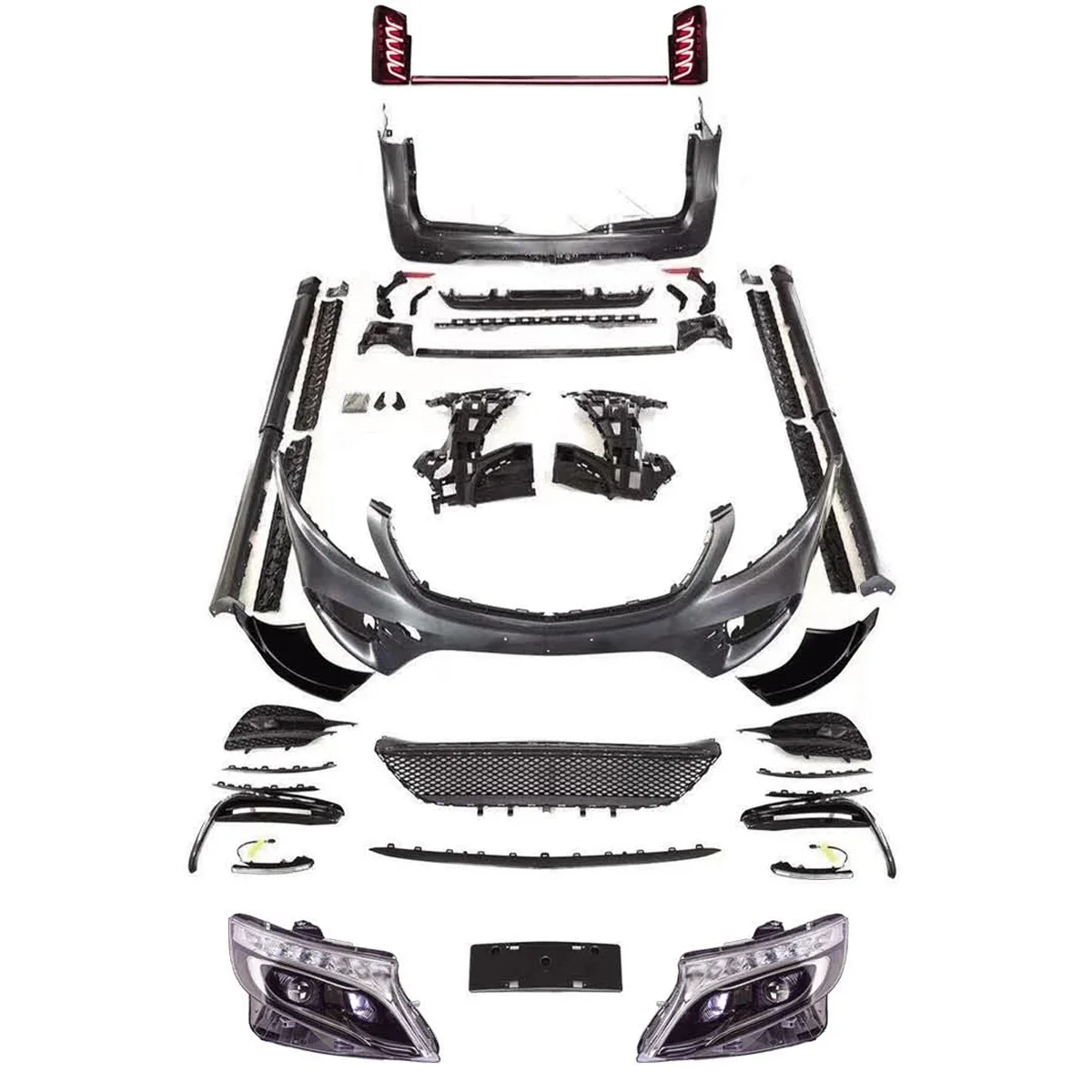 

Комплект кузова для Benz Vito V260 W447, модифицированные комплекты кузова AMG, передние и задние бамперы, дизайн 1:1