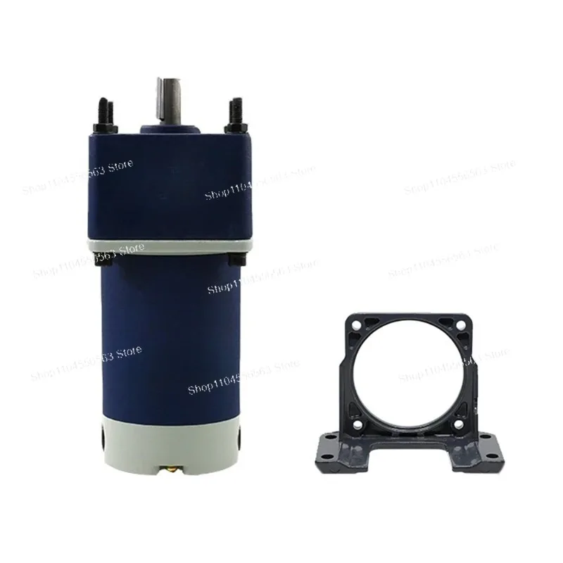 120W DC Gear Motor - 12V/24V High Torque Worm Gear Reducer with Bracket for DIY & Industrial Use