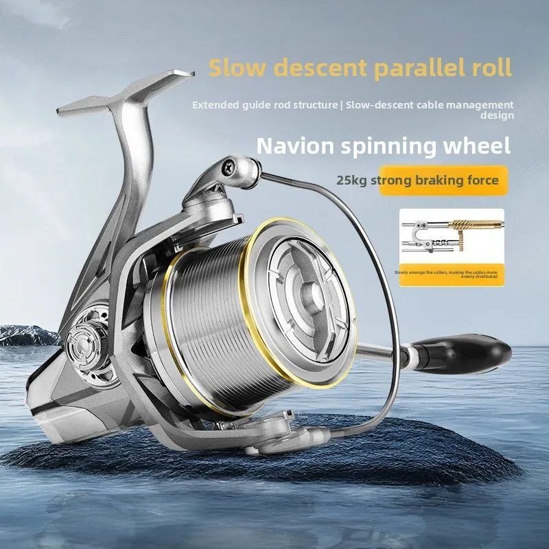 平行リールオールメタル釣りスピニングホイール、釣りリール、ポールロックフィッシングラインホイール