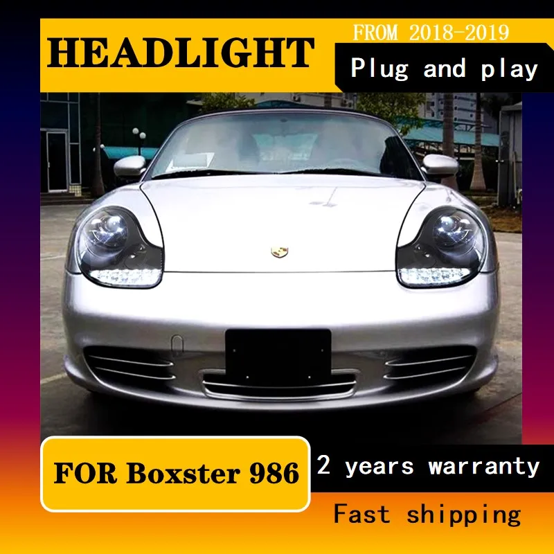 

Car Styling for Head Lamp for Porsche boxster 986 LED Headlight 1997-2004 Headlights 986 DRL Turn Signal High Beam Angel Eye Pro