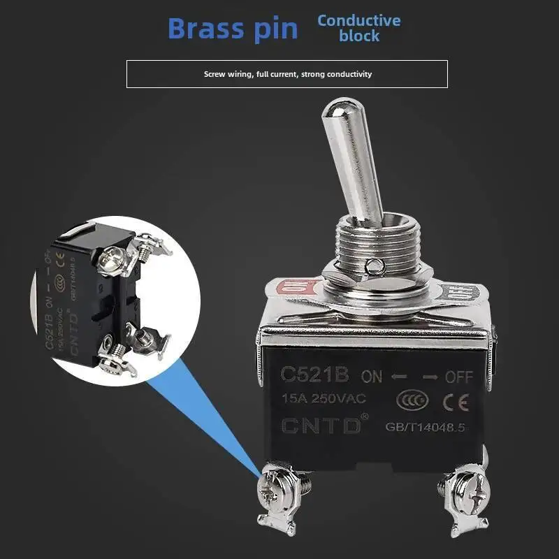 الروك التبديل تويست الذاتي قفل إعادة تعيين اثنين/ثلاثة موقف 3/6 دبابيس مقاوم للماء 15A 250VAC ON-OFF برغي اتصال