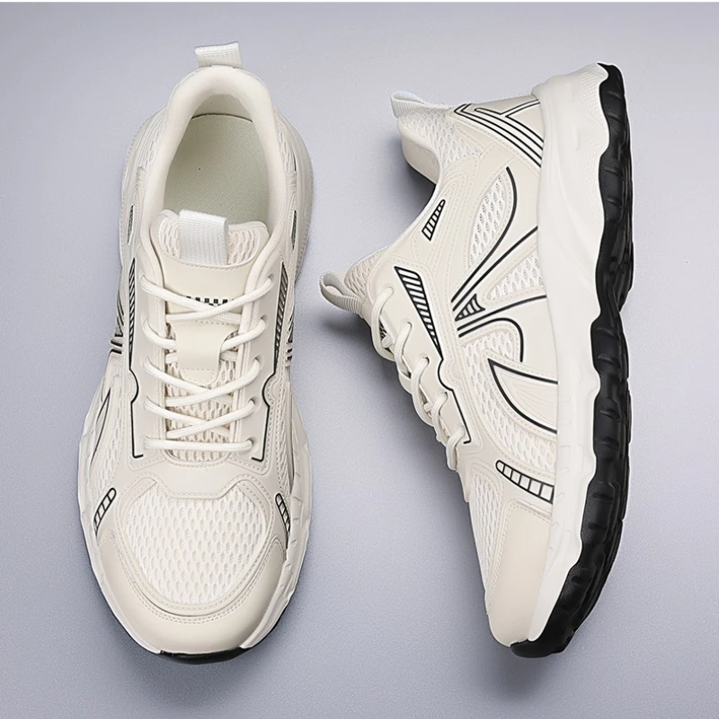 

Men's Sports Shoes, Fashionable Low-heeled, Large Size Low-top Round Toe Ultra-light Lace-up Outdoor Casual Running Shoes