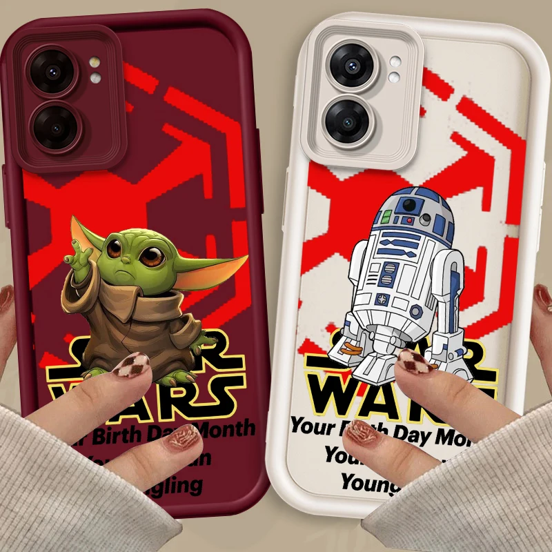 Disney Star Wars Yoda Logo Eye Ladder For OPPO Find X5 X3 A58 A57 A55 A53 A54 A92 A74 A78 A98 A16 A94 A76 A72 5G TPU Phone Case