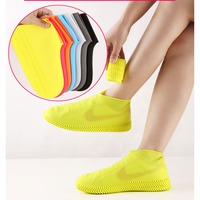 Waterproof Silicone Shoe Covers Reusable Foldable Not-Slip Rain Shoe Covers Shoe Protectors Overshoes Galoshes for Kid Men Women