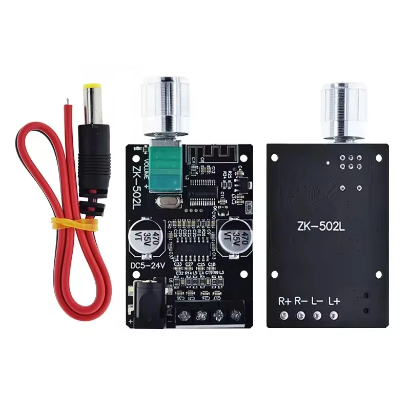 Creatall 502L Mini Stereo Power Amplifier 5-24V 50Wx2 Wireless Audio Digital Board  5.0  Amplificador Speakers