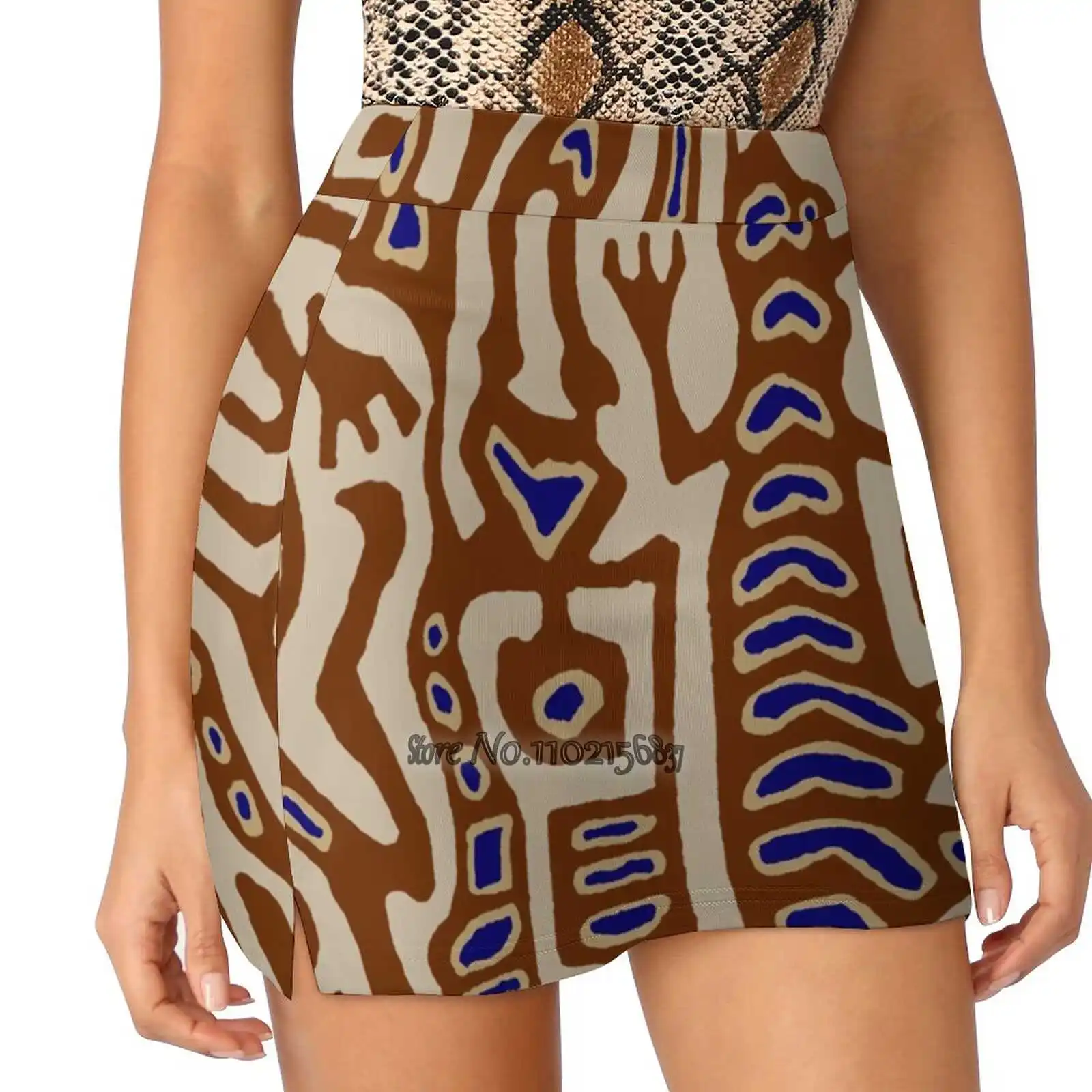 

Shaman Serpent Spirits - San Blas Islands S-4Xl Tennis Skirts Golf Fitness Athletic Shorts Skirt With Phone Pocket Shaman