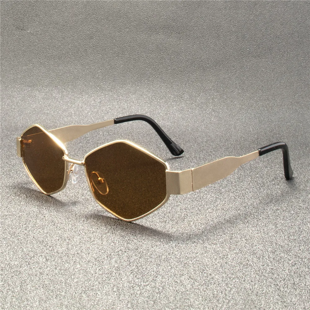 Vintage Punk Stil Sonnenbrille Männer Retro Runde Metall Rahmen Frauen Sonnenbrille Mode Brillen – Detail 4