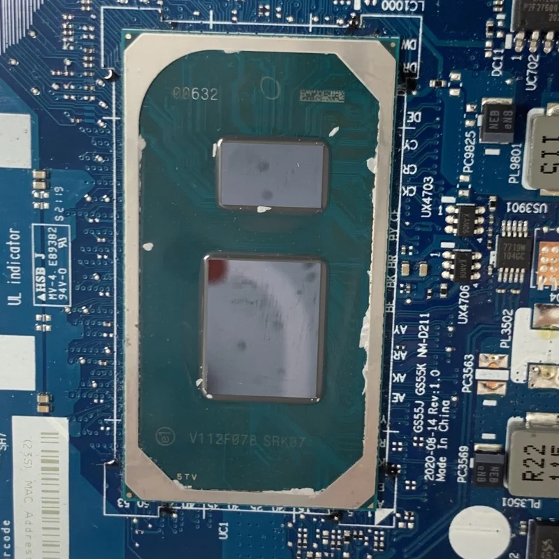 

Материнская плата для ноутбука Lenovo IdeaPad 5-15ITL05 GS55J GS55K NM-D211, высококачественная материнская плата с процессором SRK07 I3-1115G4, 100% тест в порядке