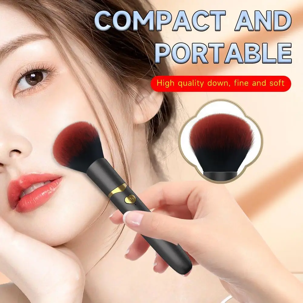 Pennello per trucco elettrico Fondotinta Trucco Pennello misto Massaggio Vibrazione Polvere Fard Strumenti per trucco viso Pennello per trucco
