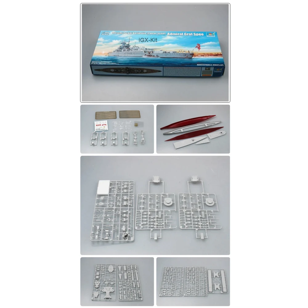 

Trumpeter 05316 1/350 Scale German Admiral Graf Spee Battleship Ship Assembly Plastic Handcraft Model Building Kit