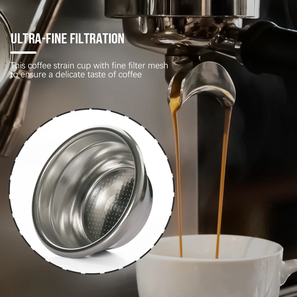 Mir filtre à café à paroi unique, 54mm, non pressurisé, en acier inoxydable, conteneur porte-filtre réutilisable lavable