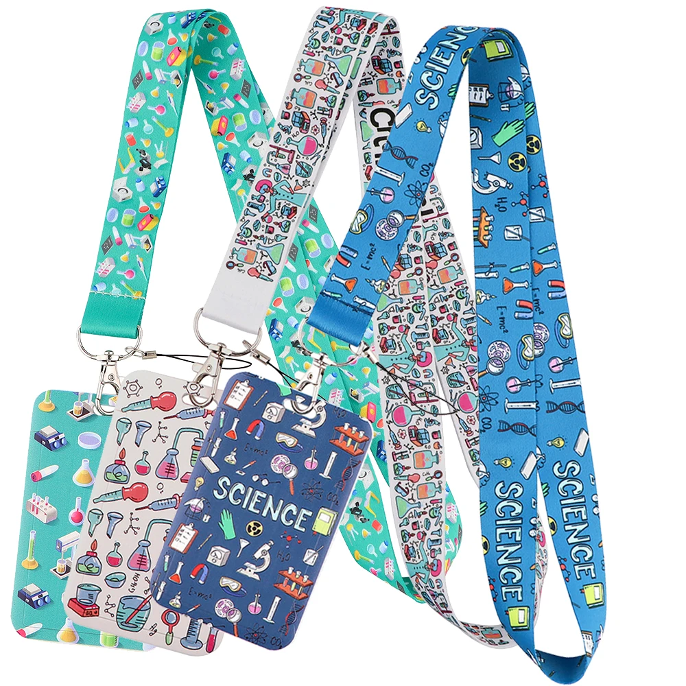 Chemical Colorful Cool Lanyards Key Neck Strap Lanyards ID Badge Holder Keychain Key Holder Hang Rope Keyrings Accessories Gifts