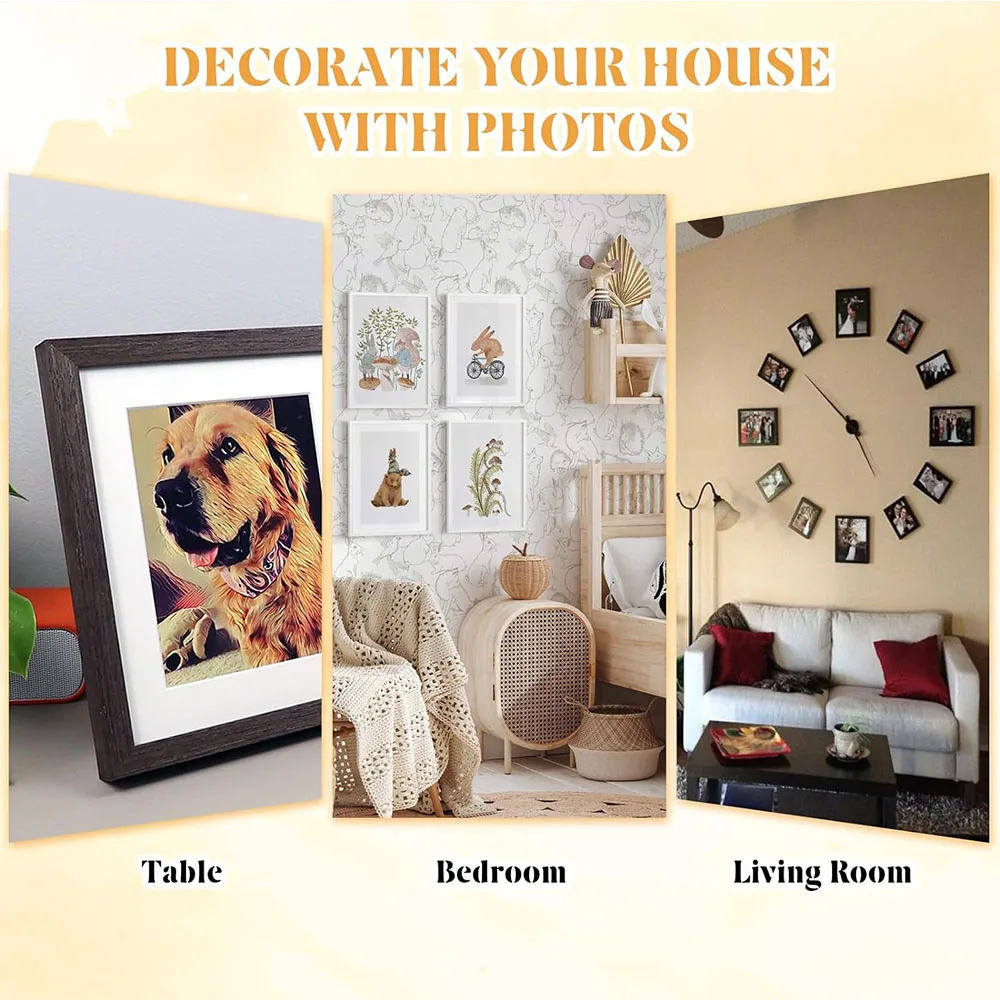 50/10Pcs Metal Sublimation Blanks Photo Decorations Aluminum Plate Photo Frame Metal Sheet Wall Poster Frame for Room Decor