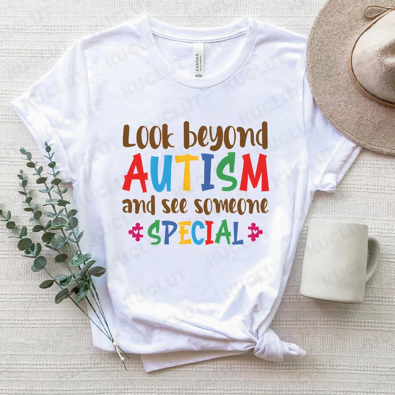 Consapevolezza dell'autismo Donna Uomo T-shirt Tipografia dell'autismo Magliette T-shirt per bambini Ragazze Ragazzi Abbigliamento Moda estiva Top casual