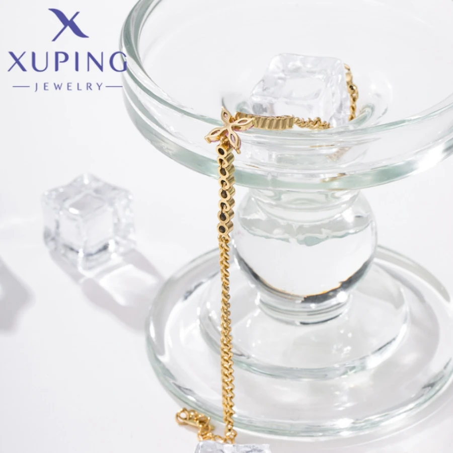 Xuping Jewelry New Trendy Exquisite Elegant Round Shape Women\'s Bracelet Light Gold Color Birthday Christmas Gifts X000724990