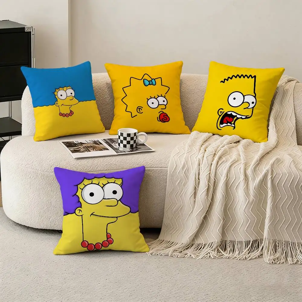 

Cute The S-Simpsons Pillow Case for Sofa Living Room Home office Decor Protective Cover