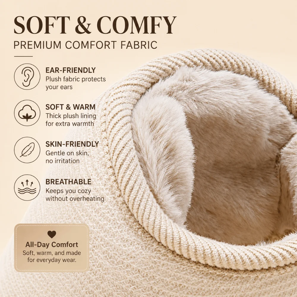 Fashion Warm Winter Earmuffs Faux Fur Folding Earflap Protection Thickened Portable Earmuffs for Men Women