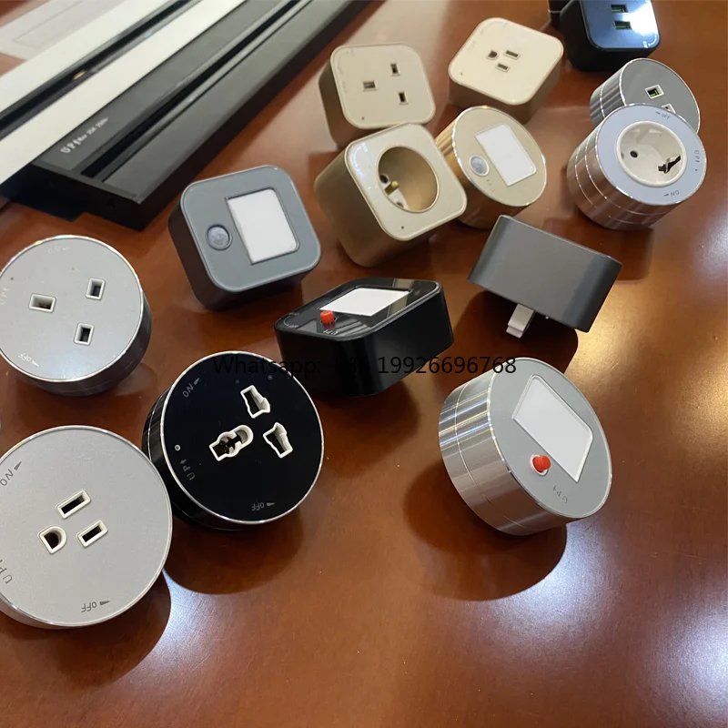 

New Design High Quality Removeable Adapter Socket Surge Protector Power Strip Track Rail Socket for Office Table Home Kitchen fa