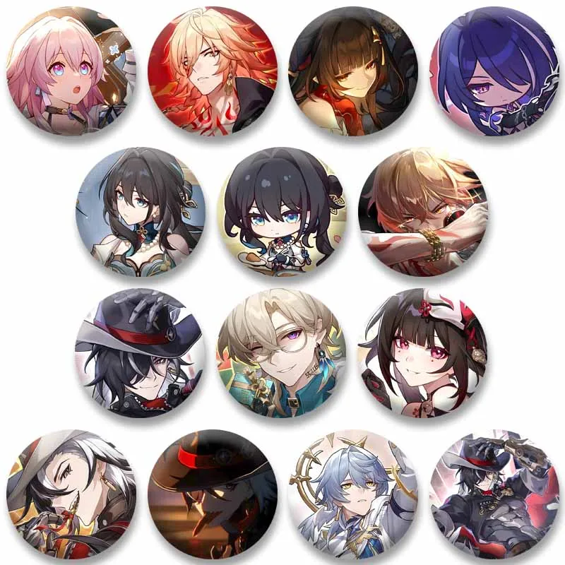 Jeu Pop créatif Honkai Star Rail broches dessin animé Boothill Aventurine Cosplay Badge sac à dos épinglettes accessoires jouets cadeaux