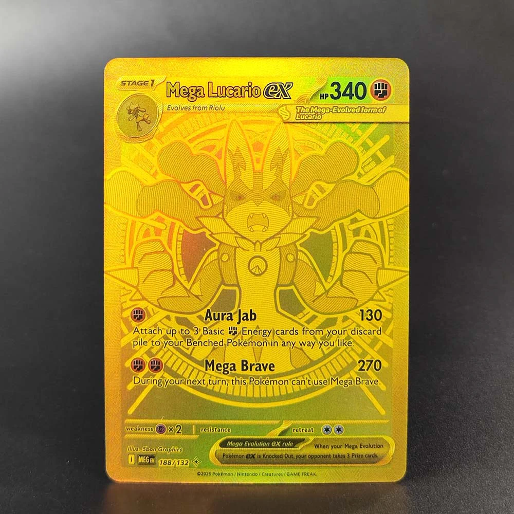 Self Made Proxy PTCG English Mega Lucario Gardevoir Latias ex Lillie ME01 Mega Evolution Коллекция хобби Игрушка-карты