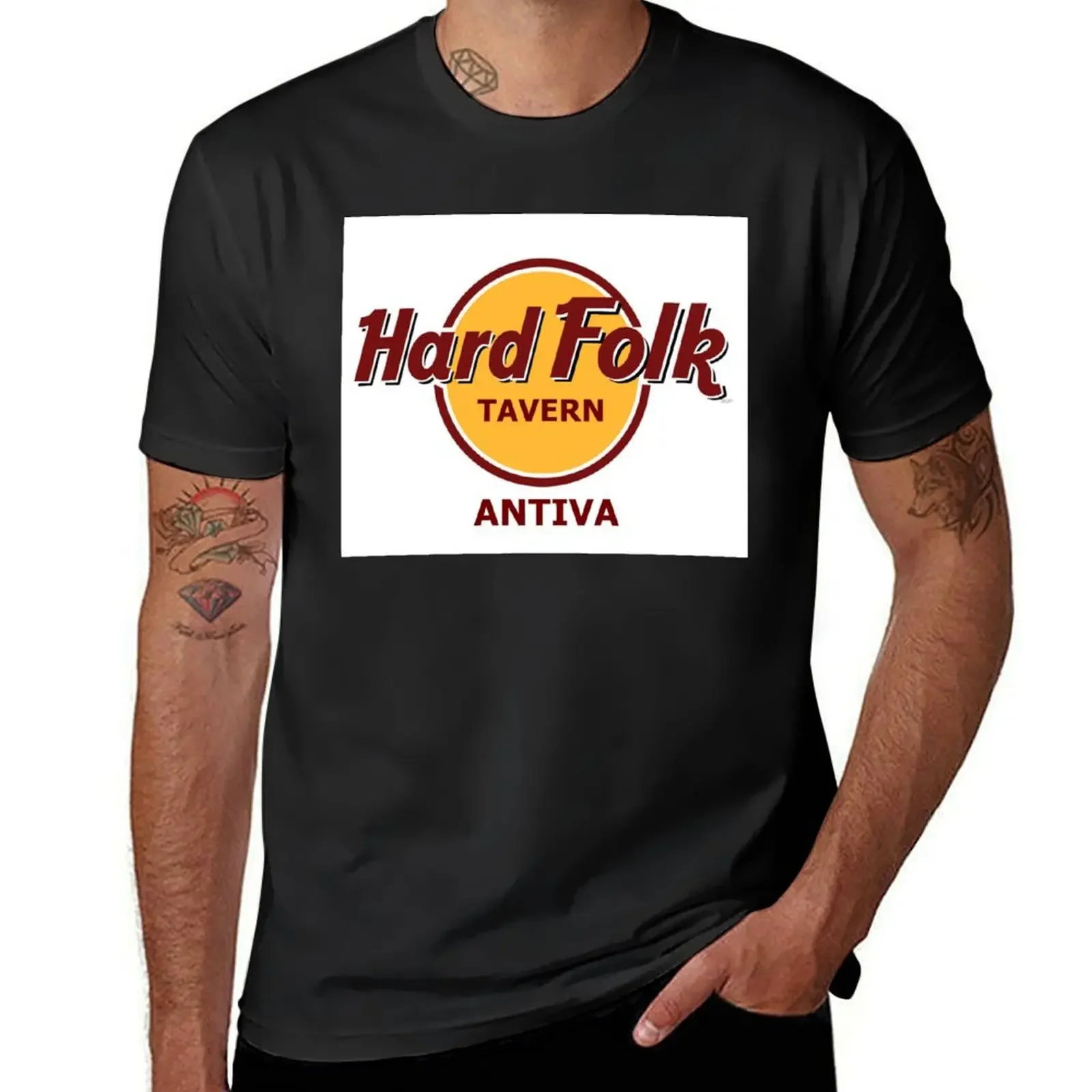 Hard Folk Tavern Antiva T-Shirt anime clothes oversizeds rapper graphic tees mens clothes