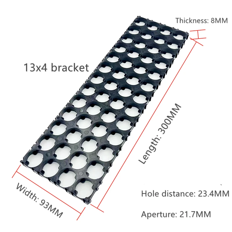 13 Strings Battery Combination Bracket 21700 Lithium Battery Fixed Combination Bracket Aperture 21.7MM