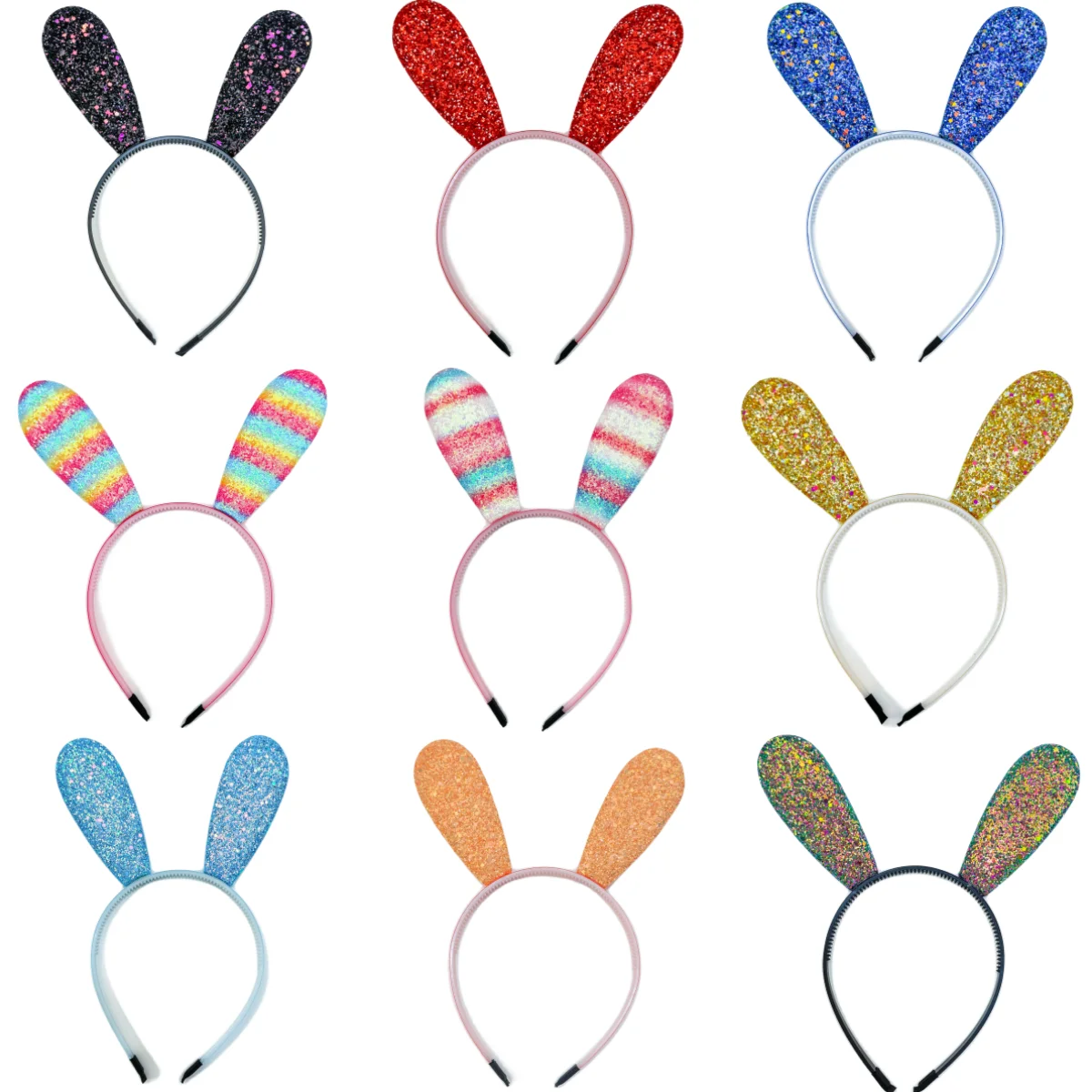 1PC Sequin Rabbit Ear Headbands Girls Party Hairbands Cute Glitter Rabbit Ear Hairband Headbands Kids Party Hair Accessories