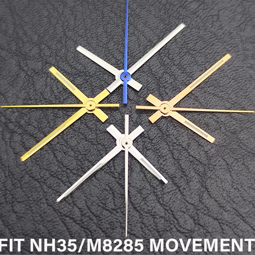M8285 Watch Hands Green Luminous/No Luminous Needle Silver/Gold/Rose Watch Pointer Accessories Fits for NH35/M8285 Movement