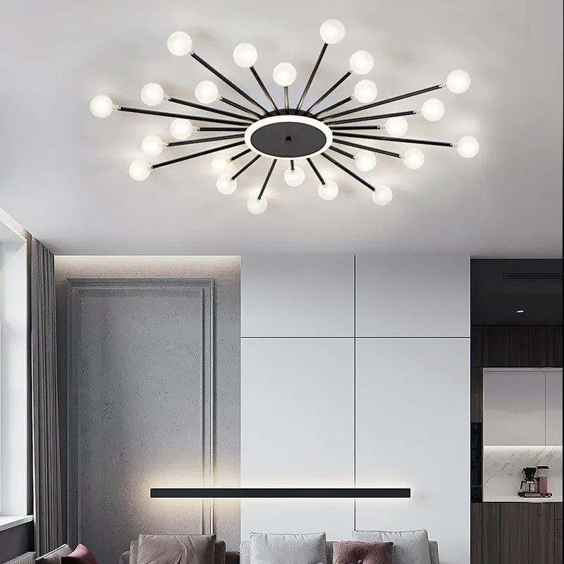 

Nordic Style Glass Ball Led Chandelier for Living Dining Room Bedroom Pendant Lights Home Decor Hanging Lighting Luster Fixture