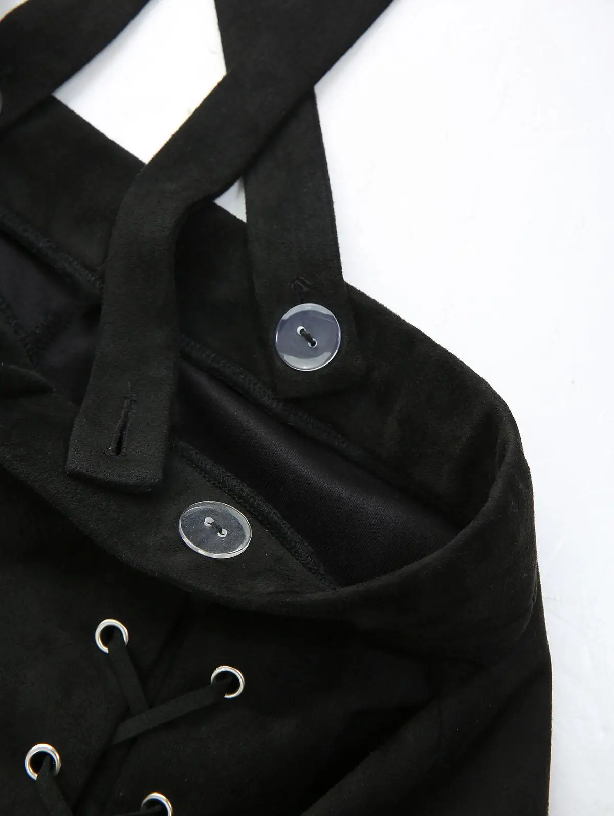 S-3XL الأسود الدانتيل يصل تقاطعات Strappy مشبك جروميت التنانير الحمالات انفصال ، المرأة عادية الركبة طول الحمالة تنورة