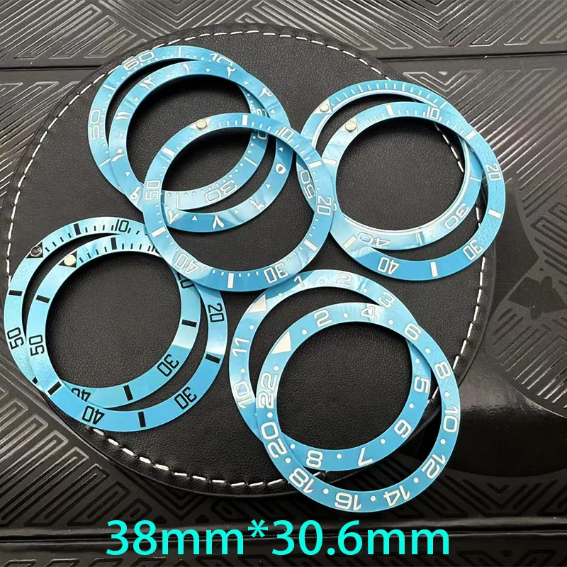 

38mm*30.6mm Ceramic For 40mm SUB Watch Case Alloy Watch Bezel Insert Ring Slope NH35 NH34 GMT Diving Men Watch Part Accessories