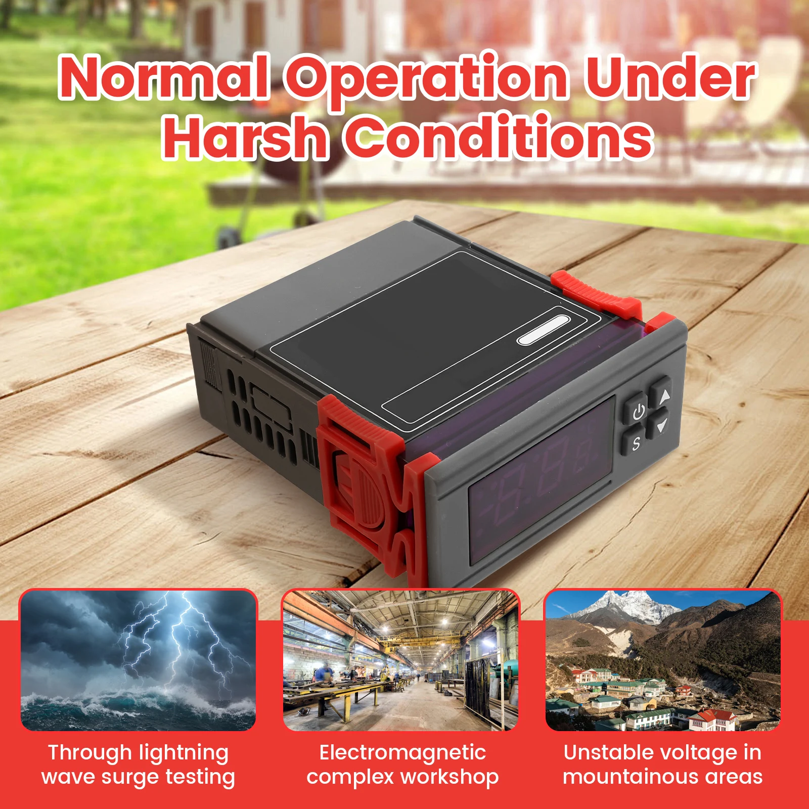 Picture 6: 1/4 Pcs Digital Temperature Controller Smart Adjustment Incubator Controller Digital Display Temperature Regulator for Hatchery