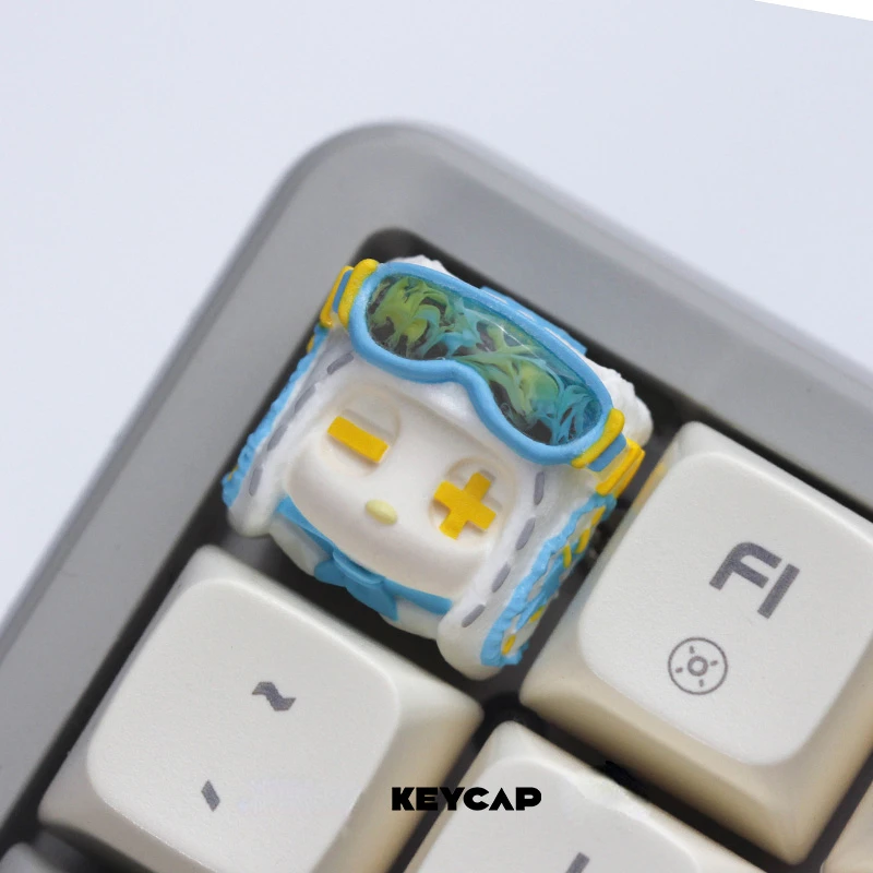 Anime Keycap Transparent Resin Craftsman Keycaps FLIGHT-v2 Personalized Keycap Handmade Custom Key Caps Mechanical Keyboard