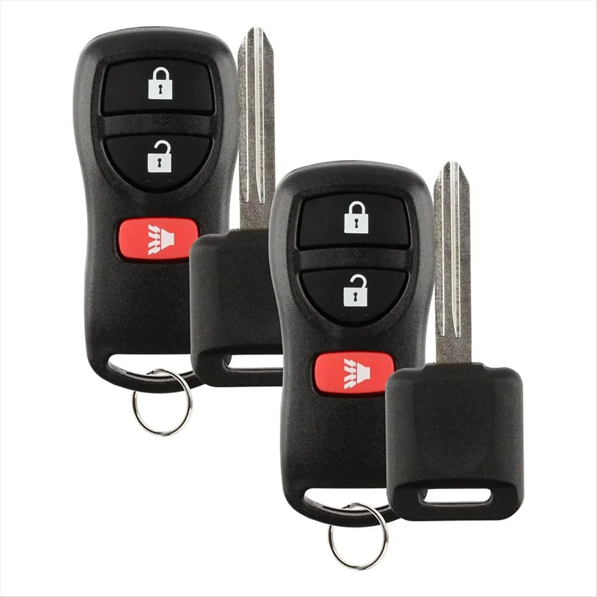 ABNH 2set Replacement Key Fob Car Remote with Uncut Transponder Key for KBRASTU15, CWTWB1U733, ID 46, NI04T