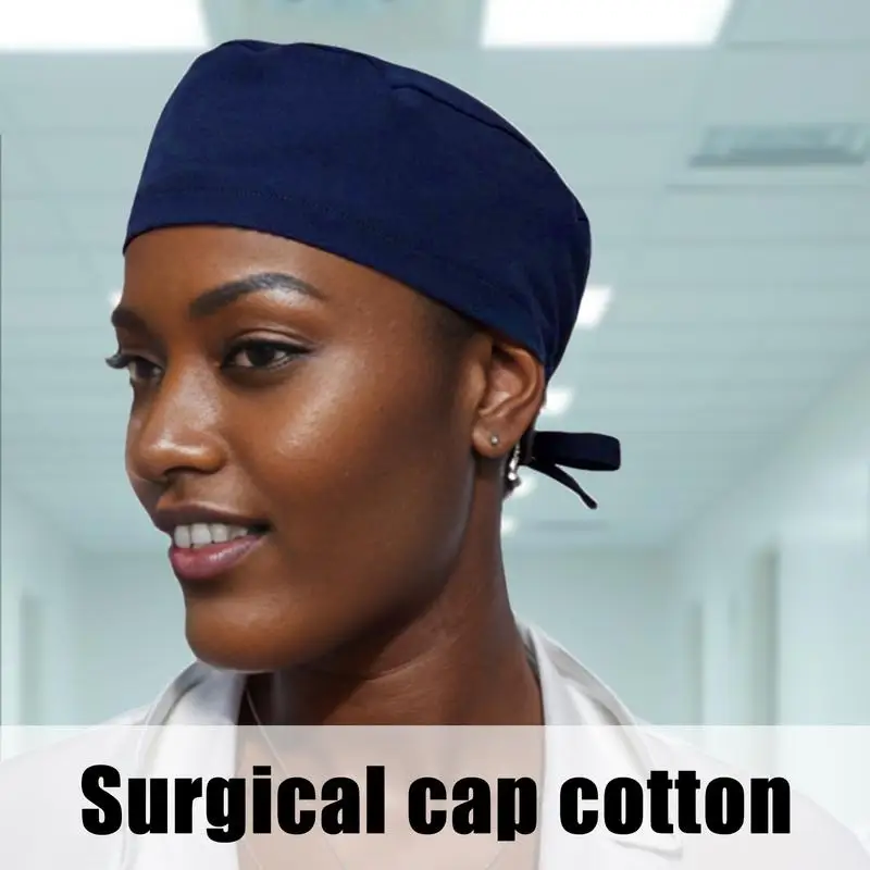 Medische Hoed Lang Haar Cordlock Verpleging Scrub Caps voor Vrouwen en Mannen Katoen Zachte Chef Tandheelkundige Chirurg Sanitaire Chirurgische Hoeden