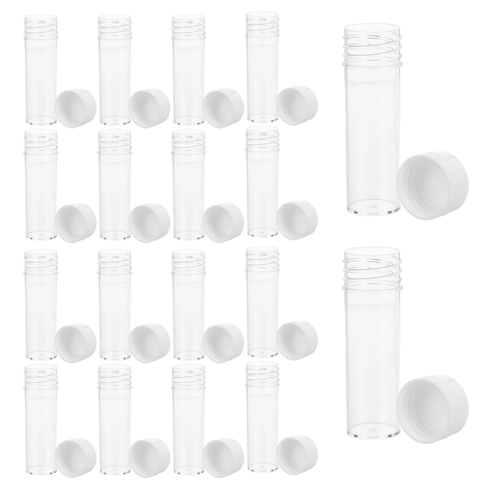 

50pcs Culture Tubes Leak-Proof Cap Clear Sample Storage Containers For Cultivation Medical Diagnostics