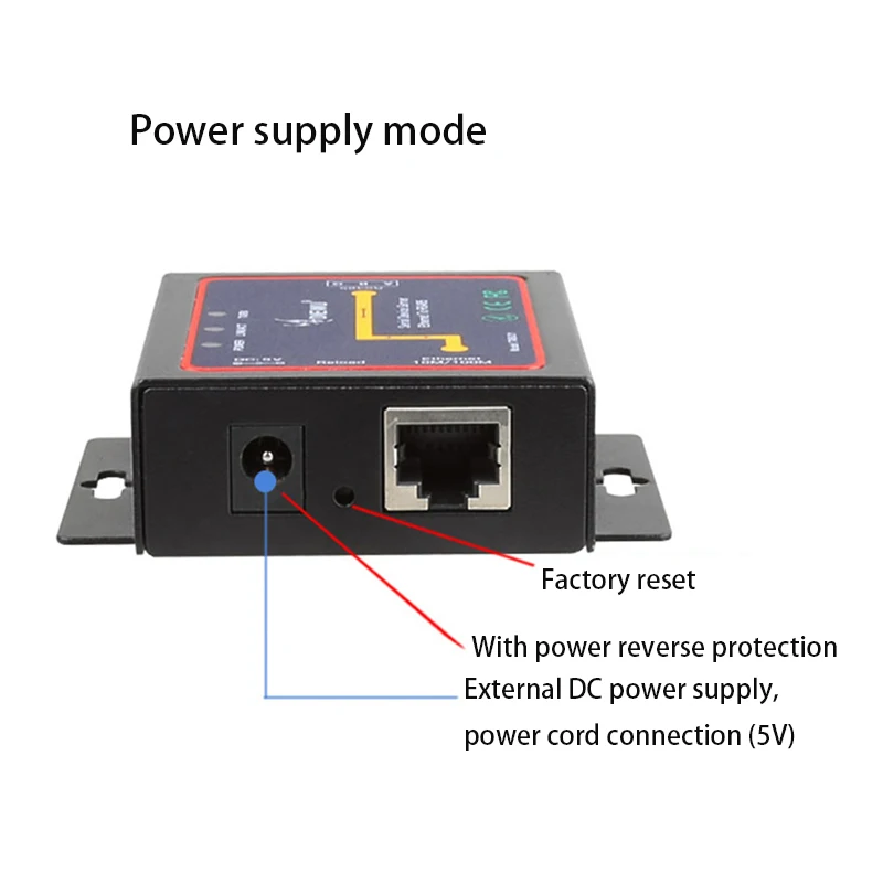 Servidor de dispositivos de serie de grado Industrial RS485 a adaptador Ethernet LAN de RJ-45, conmutador inteligente Ethernet TCP/UDP, interruptor RJ45 para juegos