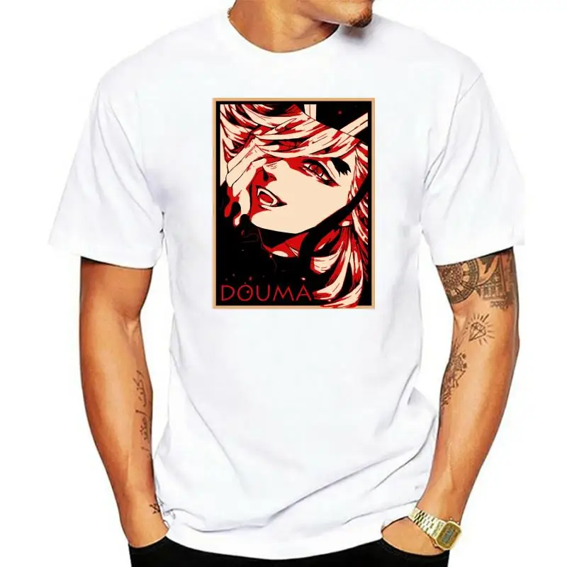 Men T-shirt Kimetsu No Yaiba Douma Tshirt Women T Shirt Men Cotton Tshirt Anime Tees Harajuku Streetwear