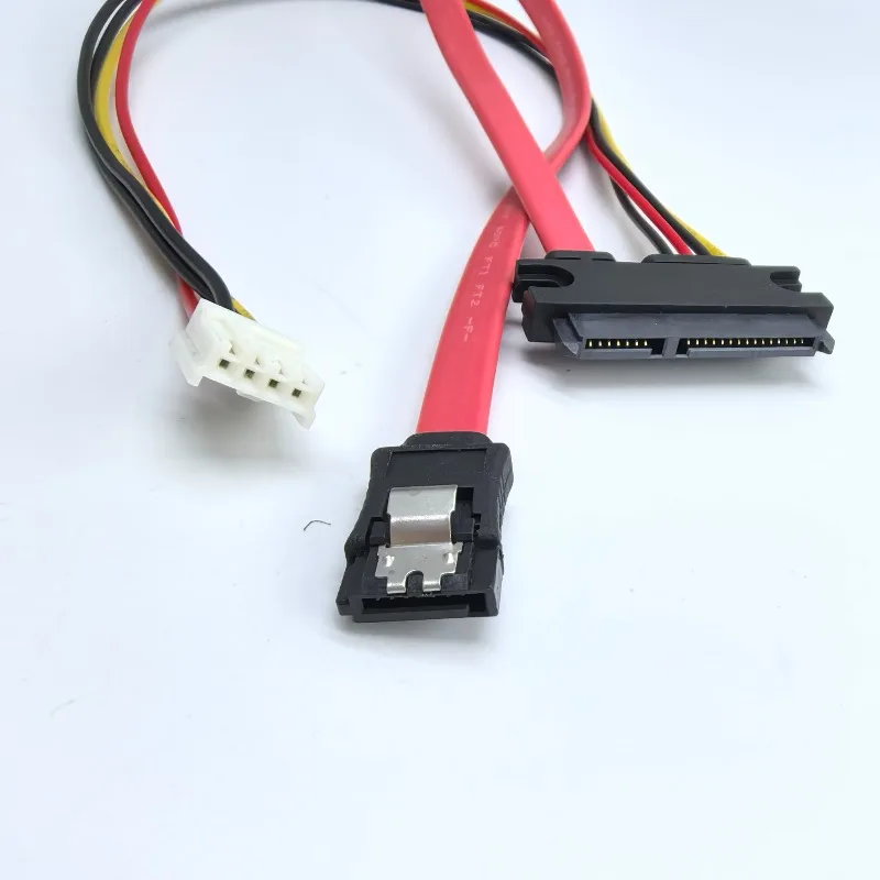 22p 7+15 Pin SATA to 7Pin  DATA + 4Pin female FDD Floppy Power supply cable
