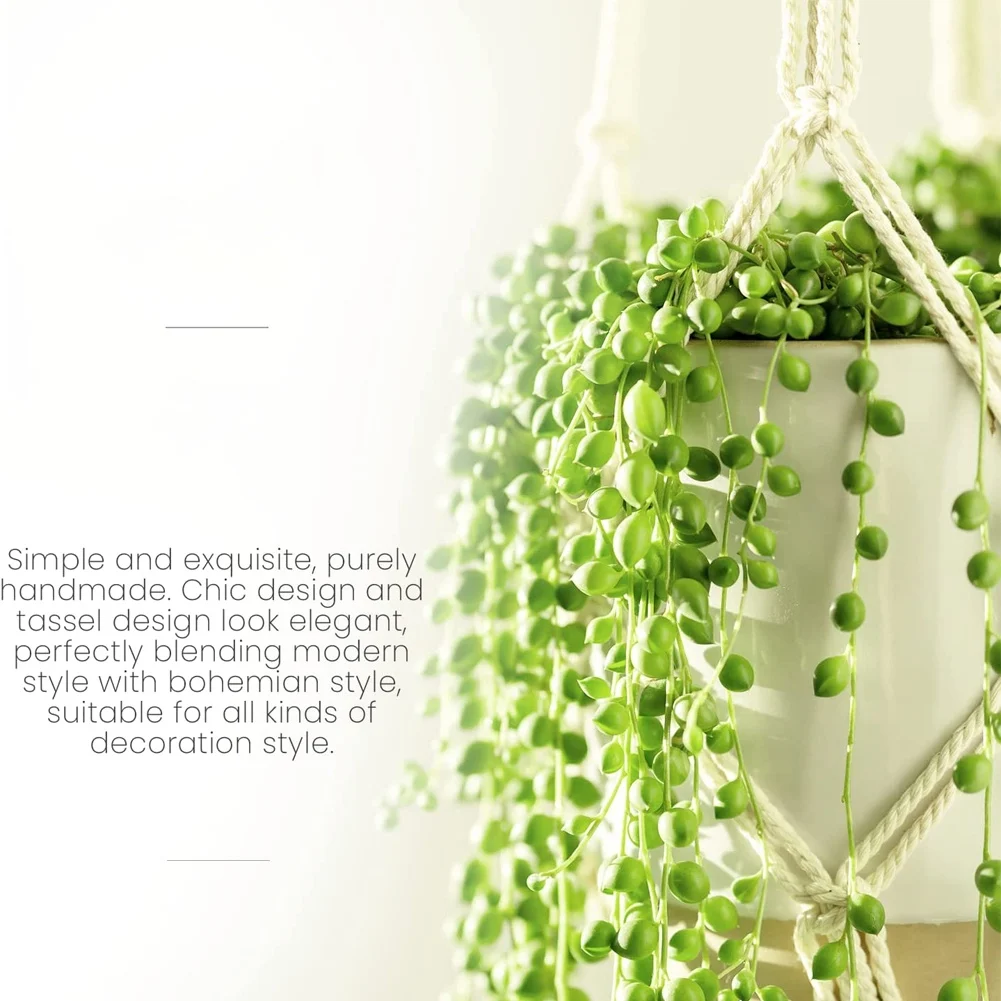 AS60-Plant Hangers Indoor Macrame Hanging Planters For Indoor Plants -6 Pack Hanging Plant Holders Indoor Hanging For Indoor